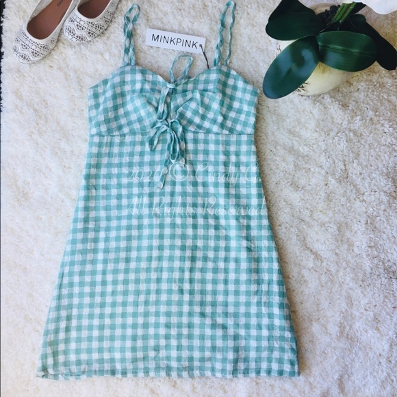 ✨NEW MINKPINK Sage Gingham Dress - Picture 7 of 8